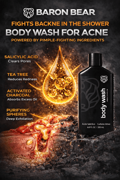 Body Wash + Spray Anti - Acne Corpo - Baron Bear TRIBE