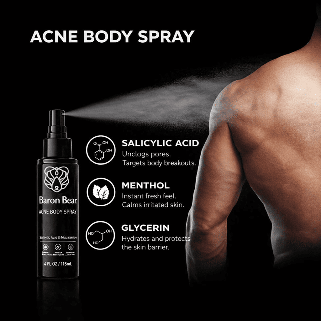 Body Wash + Spray Anti - Acne Corpo - Baron Bear TRIBE